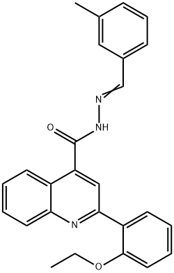 2-(2-ethoxyphenyl)-N'-(3-methylbenzylidene)-4-quinolinecarbohydrazide Struktur