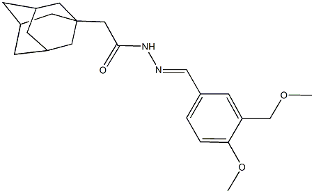 2-(1-adamantyl)-N'-[4-methoxy-3-(methoxymethyl)benzylidene]acetohydrazide Struktur