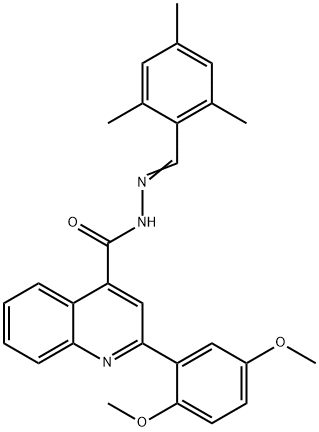 2-(2,5-dimethoxyphenyl)-N'-(mesitylmethylene)-4-quinolinecarbohydrazide Struktur