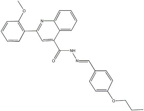 2-(2-methoxyphenyl)-N'-(4-propoxybenzylidene)-4-quinolinecarbohydrazide Struktur