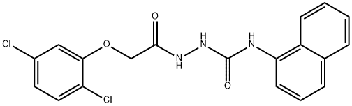 2-[(2,5-dichlorophenoxy)acetyl]-N-(1-naphthyl)hydrazinecarboxamide Struktur