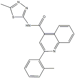 2-(2-methylphenyl)-N-(5-methyl-1,3,4-thiadiazol-2-yl)quinoline-4-carboxamide Struktur