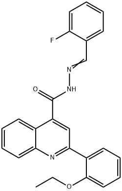 2-(2-ethoxyphenyl)-N'-(2-fluorobenzylidene)-4-quinolinecarbohydrazide Struktur