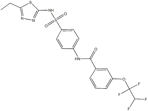 N-(4-{[(5-ethyl-1,3,4-thiadiazol-2-yl)amino]sulfonyl}phenyl)-3-(1,1,2,2-tetrafluoroethoxy)benzamide Struktur