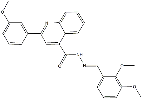 N'-(2,3-dimethoxybenzylidene)-2-(3-methoxyphenyl)-4-quinolinecarbohydrazide Struktur