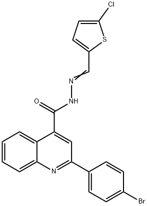 2-(4-bromophenyl)-N'-[(5-chloro-2-thienyl)methylene]-4-quinolinecarbohydrazide Struktur