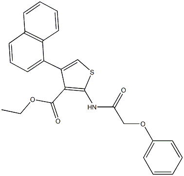 ethyl 4-(1-naphthyl)-2-[(phenoxyacetyl)amino]-3-thiophenecarboxylate Struktur