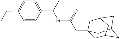 2-(1-adamantyl)-N-[1-(4-ethylphenyl)ethyl]acetamide Struktur