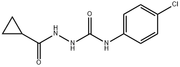 N-(4-chlorophenyl)-2-(cyclopropylcarbonyl)hydrazinecarboxamide Struktur