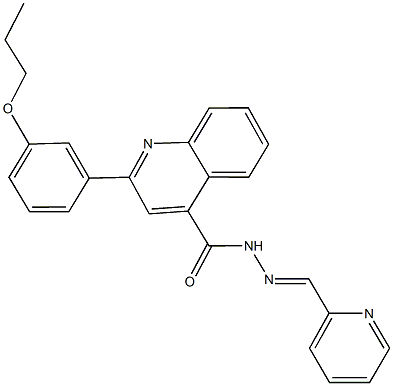 2-(3-propoxyphenyl)-N'-(2-pyridinylmethylene)-4-quinolinecarbohydrazide Struktur