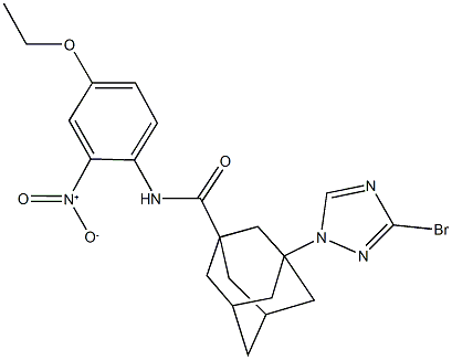 3-(3-bromo-1H-1,2,4-triazol-1-yl)-N-{4-ethoxy-2-nitrophenyl}-1-adamantanecarboxamide Struktur