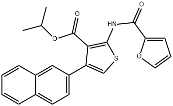 isopropyl 2-(2-furoylamino)-4-(2-naphthyl)-3-thiophenecarboxylate Struktur