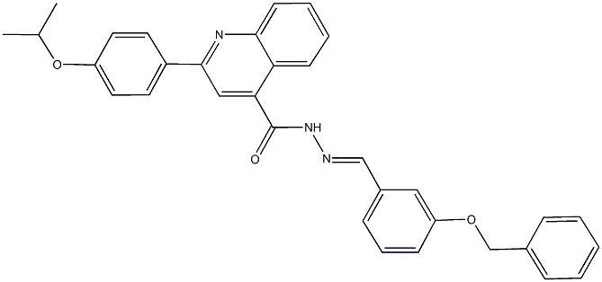 N'-[3-(benzyloxy)benzylidene]-2-(4-isopropoxyphenyl)-4-quinolinecarbohydrazide Struktur