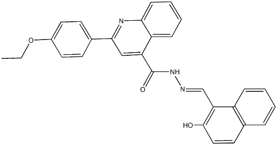 2-(4-ethoxyphenyl)-N'-[(2-hydroxy-1-naphthyl)methylene]-4-quinolinecarbohydrazide Struktur