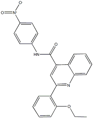 2-(2-ethoxyphenyl)-N-{4-nitrophenyl}-4-quinolinecarboxamide Struktur