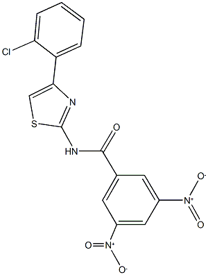 N-[4-(2-chlorophenyl)-1,3-thiazol-2-yl]-3,5-dinitrobenzamide Struktur