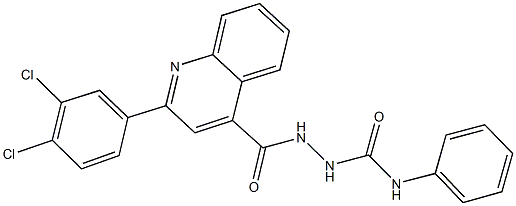 2-{[2-(3,4-dichlorophenyl)-4-quinolinyl]carbonyl}-N-phenylhydrazinecarboxamide Struktur