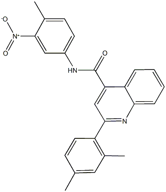 2-(2,4-dimethylphenyl)-N-{3-nitro-4-methylphenyl}-4-quinolinecarboxamide Struktur