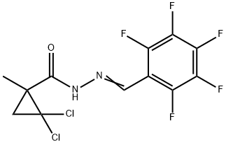 2,2-dichloro-1-methyl-N'-(2,3,4,5,6-pentafluorobenzylidene)cyclopropanecarbohydrazide Struktur