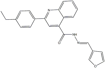 2-(4-ethylphenyl)-N'-(3-furylmethylene)-4-quinolinecarbohydrazide Struktur