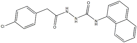 2-[(4-chlorophenyl)acetyl]-N-(1-naphthyl)hydrazinecarboxamide Struktur