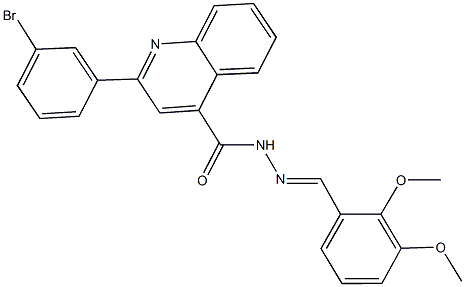 2-(3-bromophenyl)-N'-(2,3-dimethoxybenzylidene)-4-quinolinecarbohydrazide Struktur