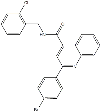 2-(4-bromophenyl)-N-(2-chlorobenzyl)-4-quinolinecarboxamide Struktur