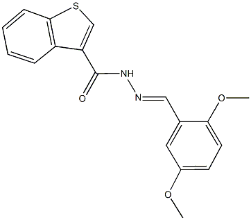 N'-(2,5-dimethoxybenzylidene)-1-benzothiophene-3-carbohydrazide Struktur