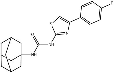 N-(1-adamantyl)-N'-[4-(4-fluorophenyl)-1,3-thiazol-2-yl]urea Struktur