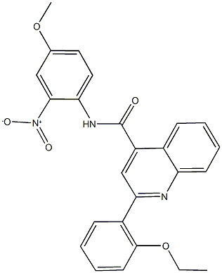 2-(2-ethoxyphenyl)-N-{2-nitro-4-methoxyphenyl}-4-quinolinecarboxamide Struktur