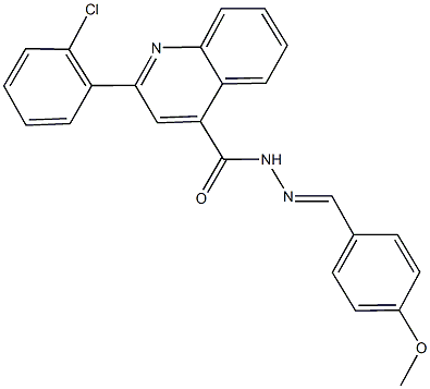 2-(2-chlorophenyl)-N'-(4-methoxybenzylidene)-4-quinolinecarbohydrazide Struktur