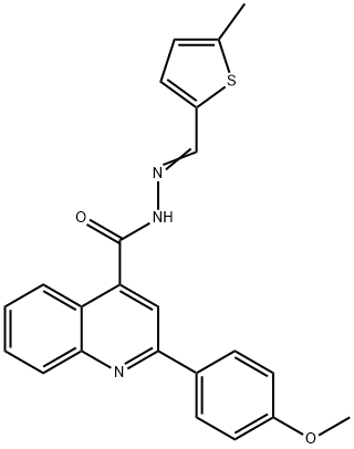 2-(4-methoxyphenyl)-N'-[(5-methyl-2-thienyl)methylene]-4-quinolinecarbohydrazide Struktur