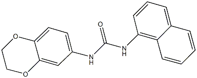 N-(2,3-dihydro-1,4-benzodioxin-6-yl)-N'-(1-naphthyl)urea Struktur