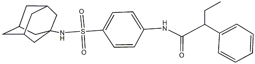 N-{4-[(1-adamantylamino)sulfonyl]phenyl}-2-phenylbutanamide Struktur