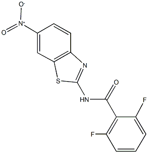 2,6-difluoro-N-{6-nitro-1,3-benzothiazol-2-yl}benzamide Struktur