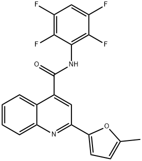 2-(5-methyl-2-furyl)-N-(2,3,5,6-tetrafluorophenyl)-4-quinolinecarboxamide Struktur