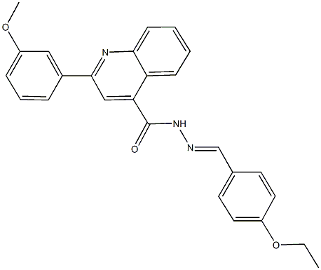 N'-(4-ethoxybenzylidene)-2-(3-methoxyphenyl)-4-quinolinecarbohydrazide Struktur