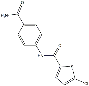 N-[4-(aminocarbonyl)phenyl]-5-chloro-2-thiophenecarboxamide Struktur