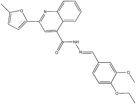 N'-(4-ethoxy-3-methoxybenzylidene)-2-(5-methyl-2-furyl)-4-quinolinecarbohydrazide Struktur