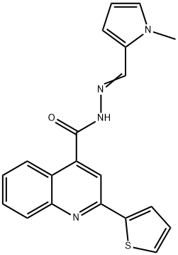 N'-[(1-methyl-1H-pyrrol-2-yl)methylene]-2-(2-thienyl)-4-quinolinecarbohydrazide Struktur