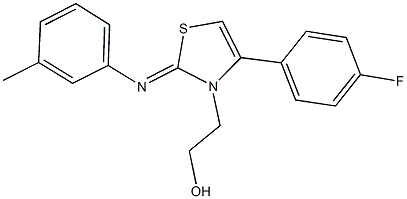 2-(4-(4-fluorophenyl)-2-[(3-methylphenyl)imino]-1,3-thiazol-3(2H)-yl)ethanol Struktur