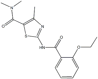 2-[(2-ethoxybenzoyl)amino]-N,N,4-trimethyl-1,3-thiazole-5-carboxamide Struktur