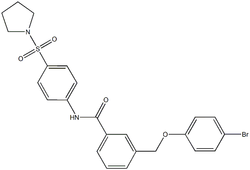 3-[(4-bromophenoxy)methyl]-N-[4-(1-pyrrolidinylsulfonyl)phenyl]benzamide Struktur