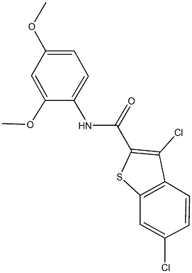 3,6-dichloro-N-(2,4-dimethoxyphenyl)-1-benzothiophene-2-carboxamide Struktur