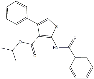 isopropyl 2-(benzoylamino)-4-phenyl-3-thiophenecarboxylate Struktur