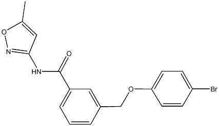 3-[(4-bromophenoxy)methyl]-N-(5-methyl-3-isoxazolyl)benzamide Struktur