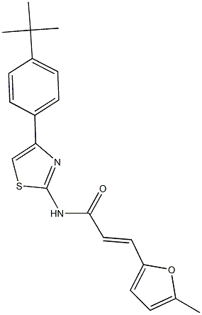 N-[4-(4-tert-butylphenyl)-1,3-thiazol-2-yl]-3-(5-methyl-2-furyl)acrylamide Struktur