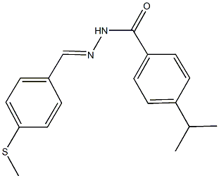 4-isopropyl-N'-[4-(methylsulfanyl)benzylidene]benzohydrazide Struktur