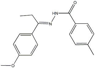 N'-[1-(4-methoxyphenyl)propylidene]-4-methylbenzohydrazide Struktur