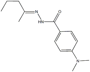 4-(dimethylamino)-N'-(1-methylbutylidene)benzohydrazide Struktur